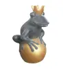 Artikelbild 6 des Artikels “Frog Prince sitting on ball, approx. 66cm height, cast stone, hollow, handcrafted & coloured “